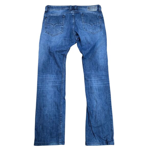 Diesel Jeans Men 33x30 Blue Safado Slim Straight Leg Cotton Stretch C84MX Grunge - Picture 3 of 13